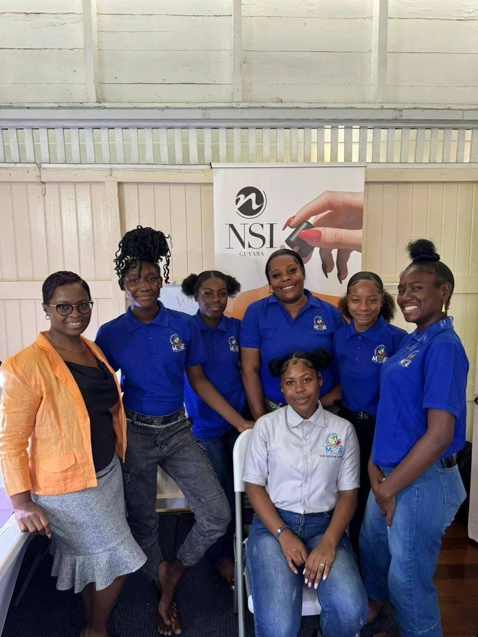 TVET Nail Training in Schools: LNC Professional Guyana and MOE aids students