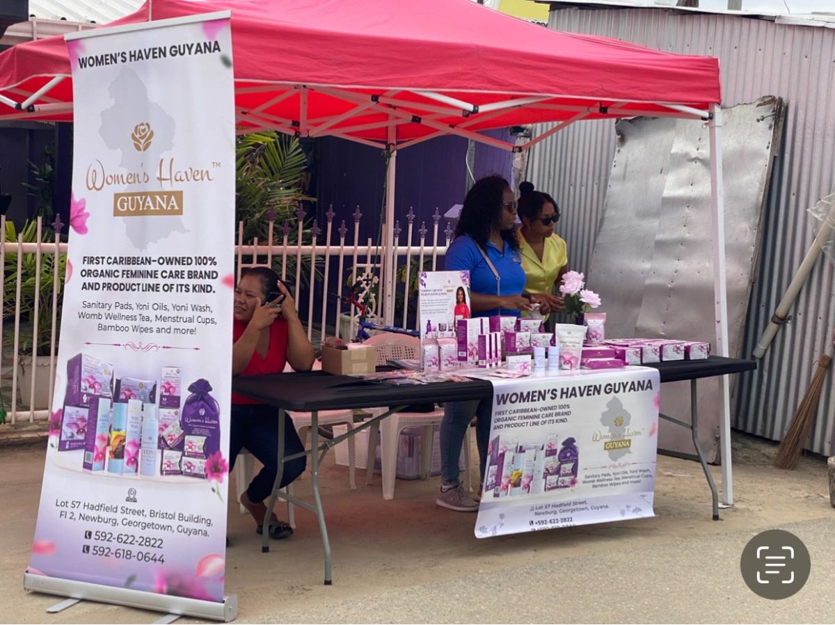 Women's Haven Guyana and Keiza Wells rewarding Charity Popup